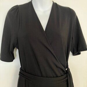 Black Wrap Dress Size L (11/13) No Boundaries